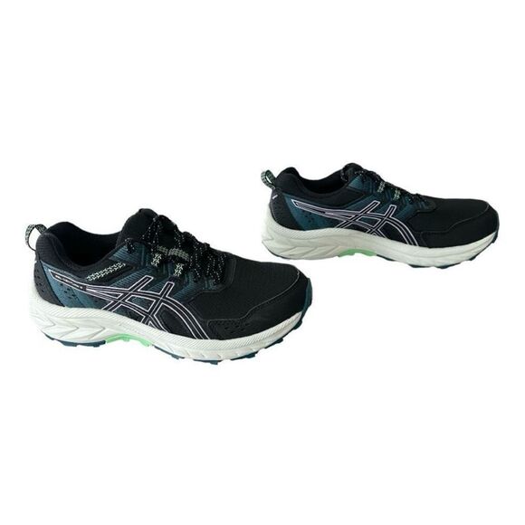 ASICS Black and Teal Running Shoes ASICS Gel Venture 9 Black Digital Violet - Picture 4 of 10